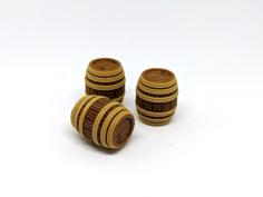 Wooden Rope Barrel For Gloomhaven 3D Printer Model