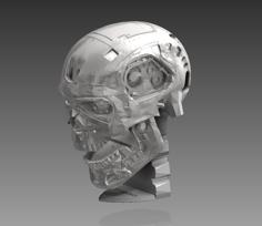 T-800 Terminator Exoskull Moveable 3D Printer Model