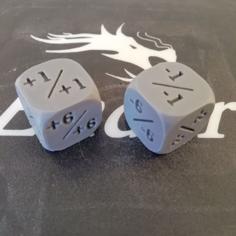 Dice For +1/+1 Counter 3D Printer Model