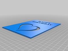 Happy Birthday Card (customizable) 3D Printer Model