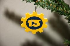 Fallout Vault 13 Vault Door Christmas Ornament 3D Printer Model