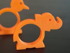 Zookins – Animal Napkin Rings 3D Printer Model