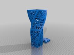 Large Voronoi Spiral Centerpiece Vase With Base 3D Printer Model