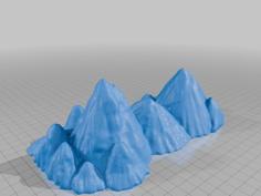 Mountain Model Railway Model Background 3D Printer Model