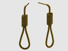 Halloween Hanging Rope Earrings 3D Printer Model