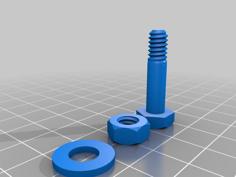 1/4″ X 1″ And 3/4″ 20 TPI Bolts, Nuts, And Washers 3D Printer Model