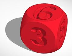 Dice With Numbers 3D Printer Model