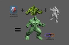 Hulk Sculpture (MeshMixer Combo) 3D Printer Model