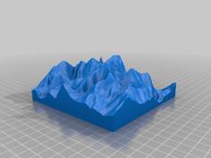 Snowdonia Topographic Model 3D Printer Model