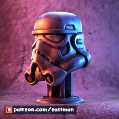 Stormtrooper Helmet On Piedestal (fan Art) 3D Printer Model