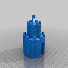 Mario Bros Mini Castle 3D Printer Model