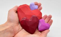 Lowpoly Heart – 3D Printed Love From Leftovers 3D Printer Model