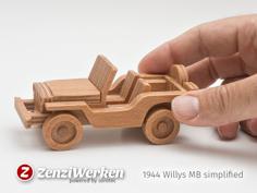 Willys MB Simplified Cnc/laser 3D Printer Model