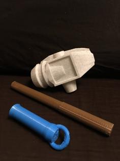 Thor Hammer (3 Parts) 3D Printer Model