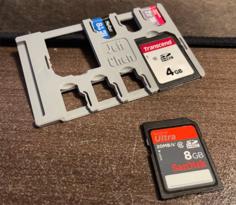 SD & Micro SD Card Storage In PCMCIA Form Factor 3D Printer Model