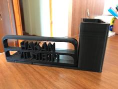 Personalized Desk Name Plate And Pen Holder 3D Printer Model