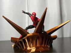 Spiderman Statue Of Liberty Display 3D Printer Model