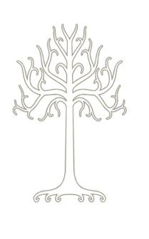 White Tree Of Gondor Outline Decal 3D Printer Model