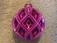 Poinsettia Lattice Christmas Ornament 3D Printer Model