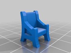 CicadaCrafts 28mm Chair & Bench/Pew 3D Printer Model