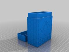 Parametric Scifi Deck Box With Two Netrunner Emblems 3D Printer Model