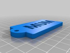 MUM Keyring Key Fob 3D Printer Model