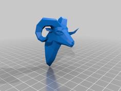 Low Poly Ram’s Head Trophy 3D Printer Model