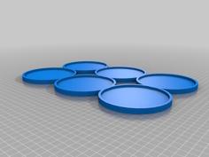 Cusomizable Coaster Cluster 3D Printer Model