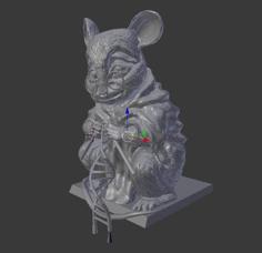 Mouse Statue – Monument To Lab-Mice – Overhang 3D Printer Model