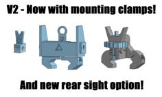 Fully Adjustable Rifle Sights V2 – Now With Real Mounting! 3D Printer Model