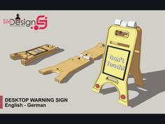 DESKTOP WARNING SIGN 3D Printer Model