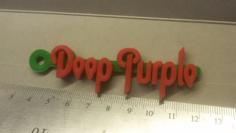 Deep Purple Logo Keychain 3D Printer Model