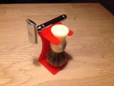 Safety Razor And Brush Stand 3D Printer Model