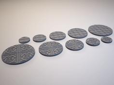 Z.O.D. Dungeon Nouveau Theme Bases (28mm/Heroic Scale) 3D Printer Model