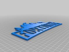 FORTNITE 2D WALL ART 3D Printer Model