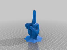 Funny Middle Finger Ring Holder Jewelry Stand 3D Printer Model