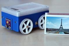 Compact WiFi/BLE Enabled 4WD Robot Platform 3D Printer Model