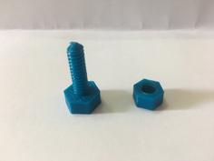 Nut & Bolt 1/4″ – 20 UNC For Tripods/camera Mount Standard 3D Printer Model