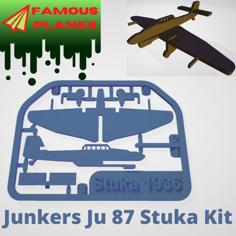 FAMOUS PLANES – Stuka Junkers Ju 87 Kit Card 3D Printer Model