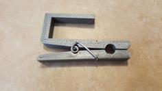 Cabinet Clothespin Hook 3D Printer Model