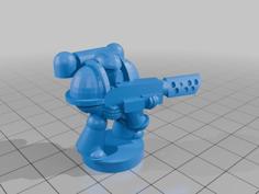 Low-Poly Flamer Space Marine 3D Printer Model