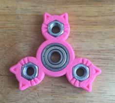 Triple Hex Nut Cat Spinner 3D Printer Model