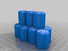 Sci-fi Barrel Pile – Scatter Terrain 3D Printer Model