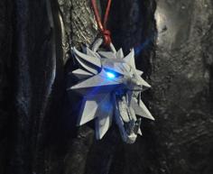 Bad Wolf – Glowing Eyes Pendant / Medalion From Witcher Series 3D Printer Model