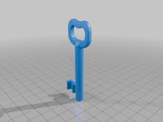 Doorkey C Form Türschlüssel C Form 3D Printer Model