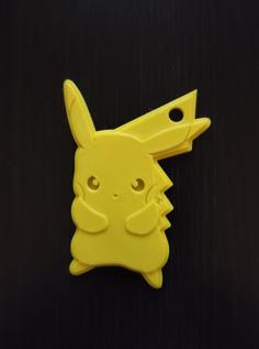 Pikachu Keychain (Pokemon, Easy To Print) 3D Printer Model