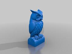 Owl With 4×4 Post Inset 3D Printer Model