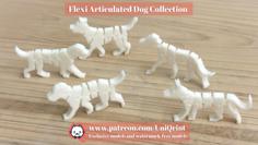 Flexi Articulated Dog Collection (Print In Place) 3D Printer Model