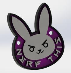 Overwatch D-Va Rabbit Keychain 3D Printer Model