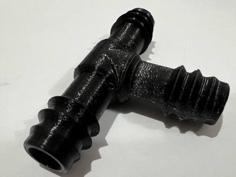 16mm Pipe Tee Connector 3D Printer Model